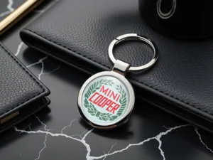 Mini Cooper Bild Schlüsselring Foto Metallisch Bau